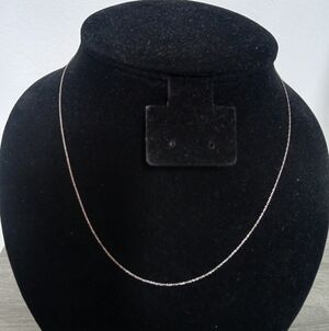 Vintage 14k White Gold Fine Rope Chain 18" Delicate Necklace Stamped DOL